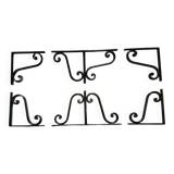 Retro wrought iron bracket set of 2