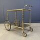 Brass faux bamboo bar cart, Orsenigo Italy, 1970s