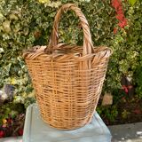 White wicker basket