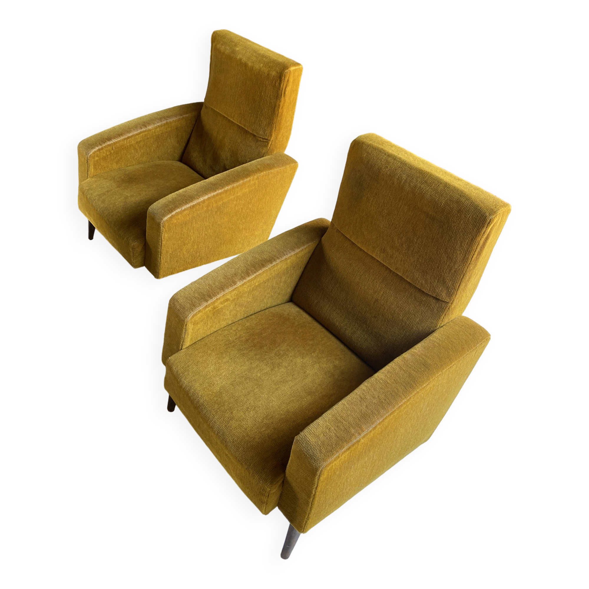 Pair of armchairs rené jeannot by ergy 50-60