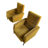 Pair of armchairs rené jeannot by ergy 50-60