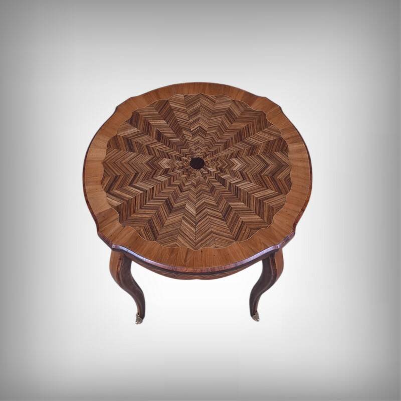 Marquetry gueridon, Louis XV style – first part of the 20th century
