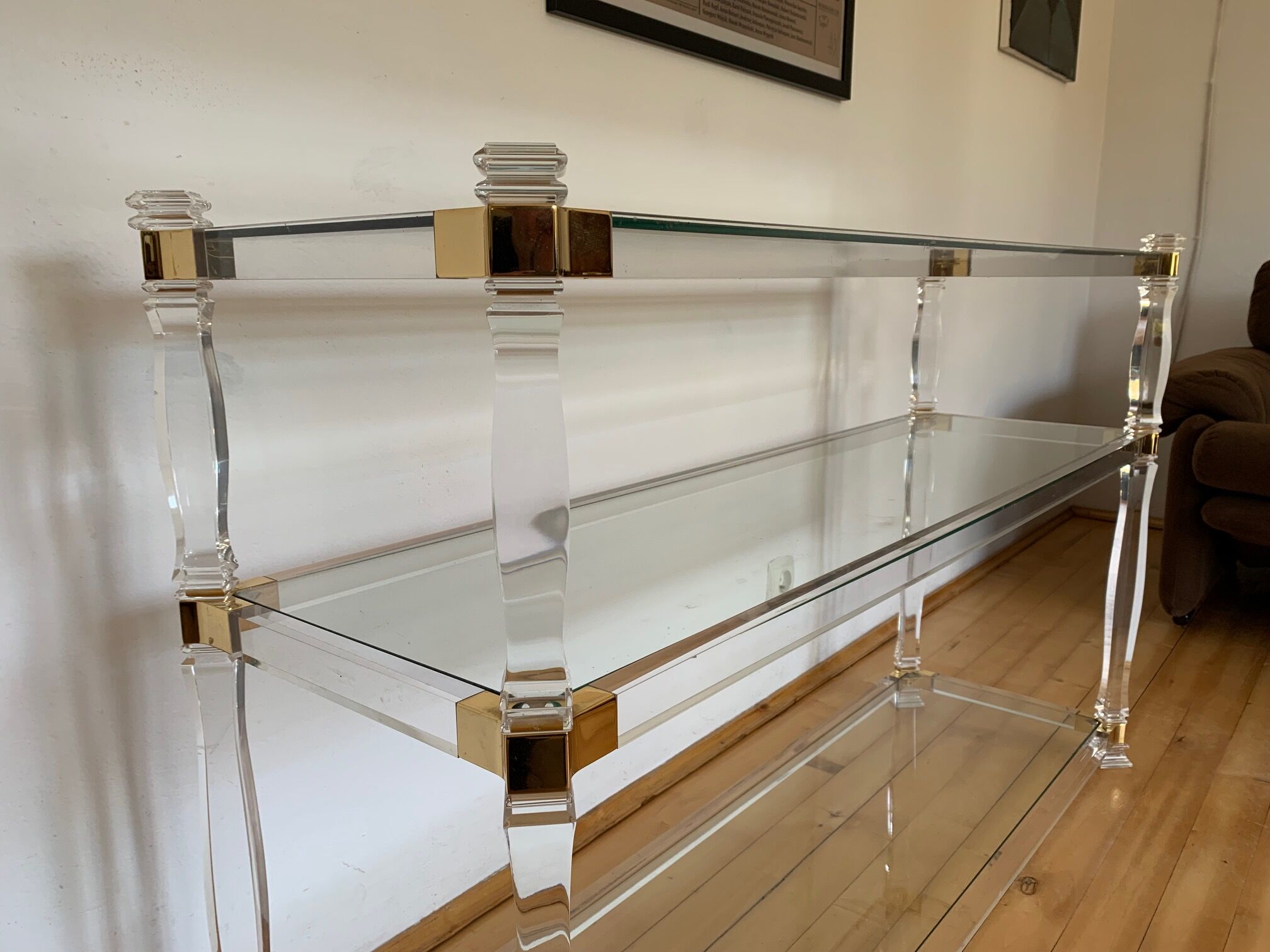 Lucite console Orsenigo 1970s