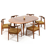 Rare Cowhorn Chairs / Table-Set by Svend Aage Madsen