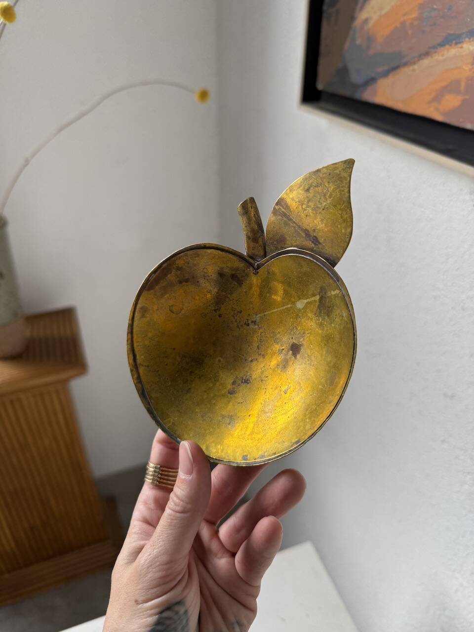 Brass "apple" pocket watch