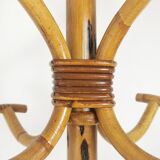 Rattan coat rack