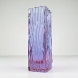 Vintage Textured Murano Glass Vase Tronchi, Italy, 1970s