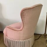 Pair of powder pink toad armchairs