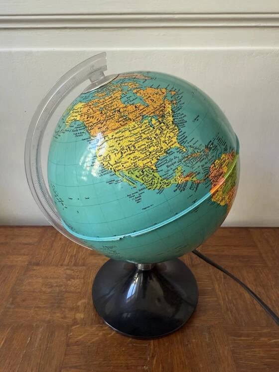 Antique illuminated globe