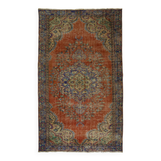 Tapis vintage turc tissé à la main unique en son genre - charme vintage rustique 308x 174 cm