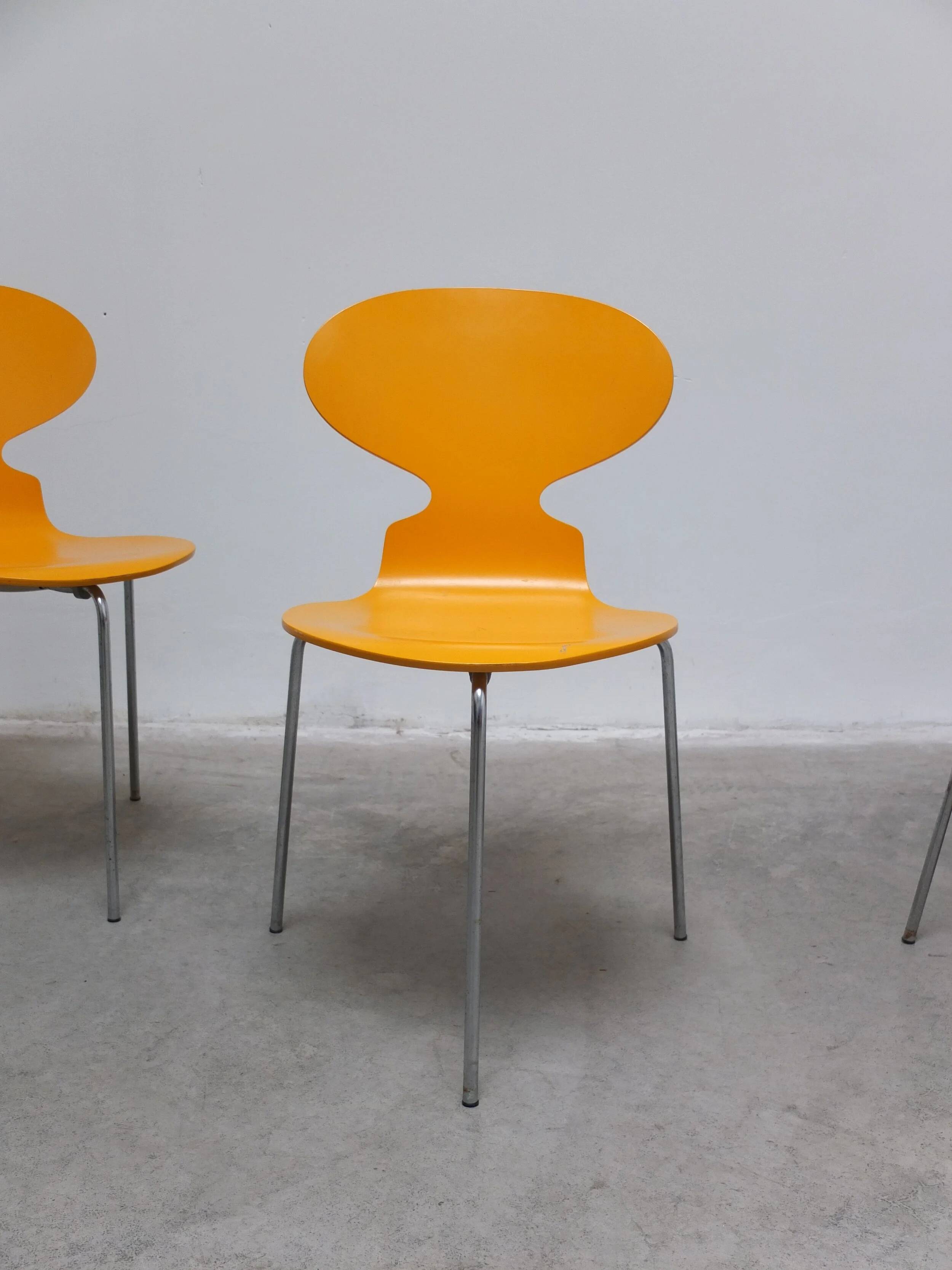 set of 4 'Ant' chairs by Arne Jacobsen for Fritz Hansen, 1974