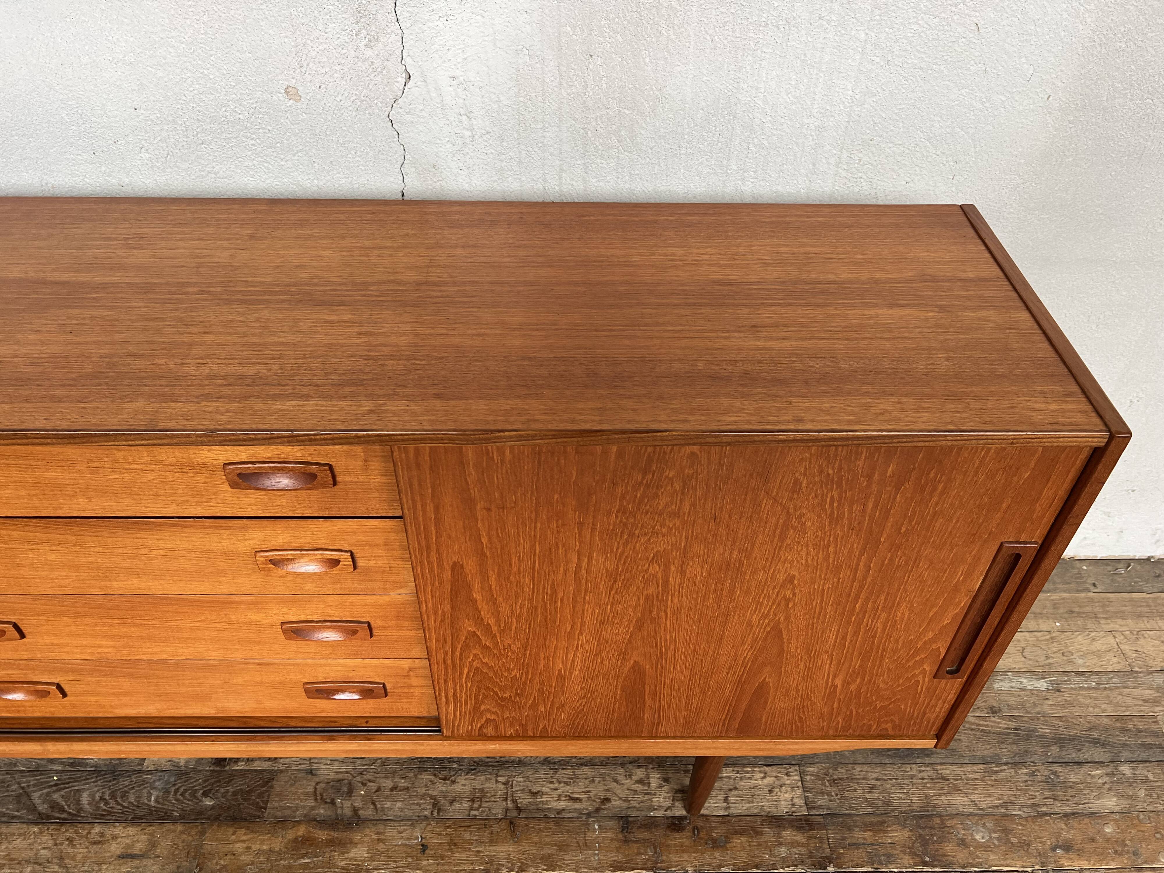 Scandinavian sideboard in vintage teak design 1960