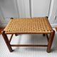 Scandinavian wood and rope stool