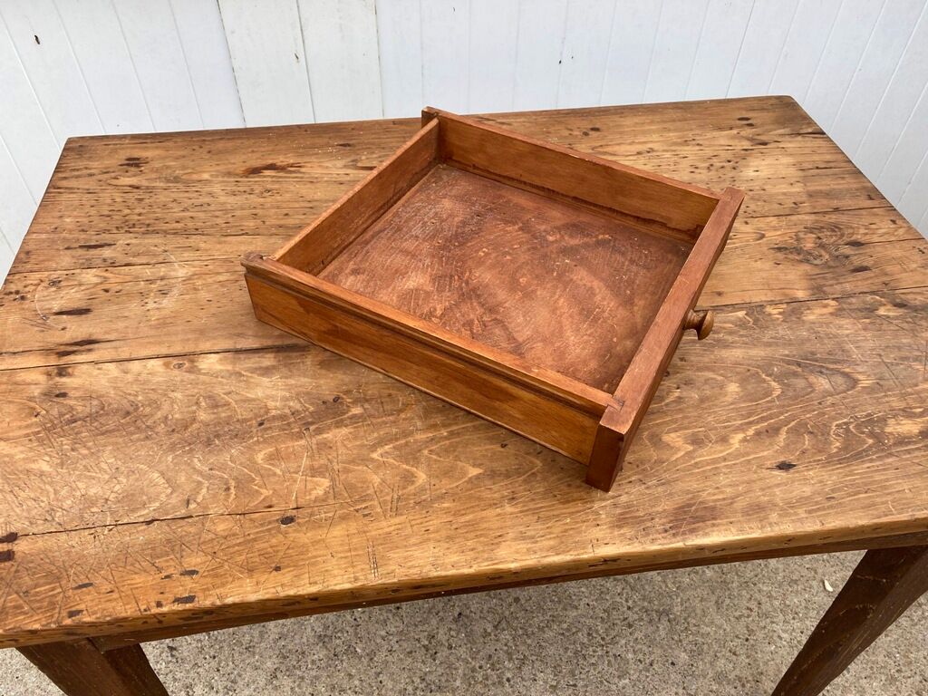Solid wooden farm table with 1 drawer