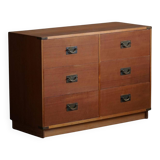 Mid-century modern Danish, a classic Oregon pine chest of drawers, 1950s.