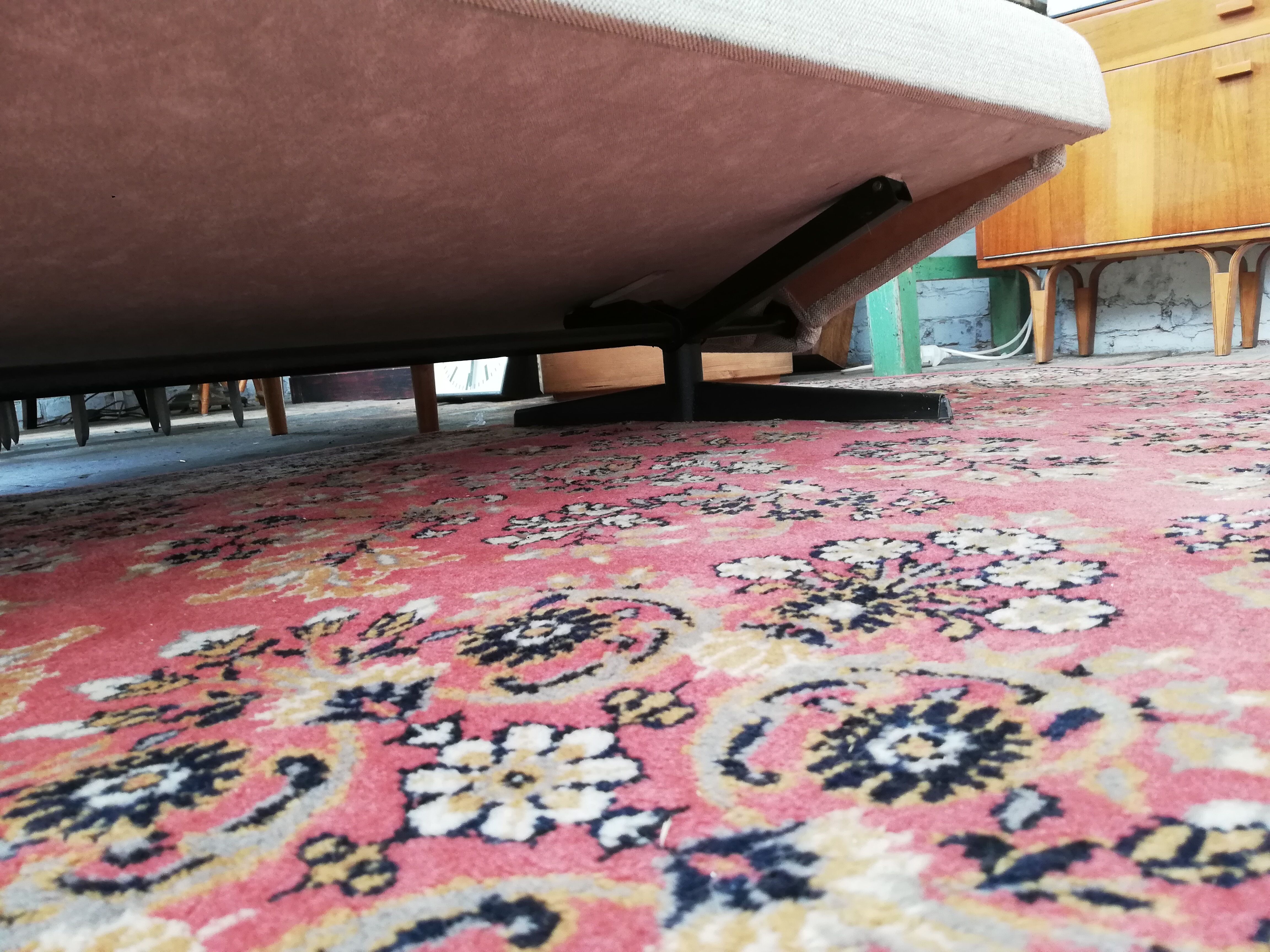 Large vintage convertible sofa bed, 70s, Czechoslovakia