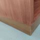 Meuble d'entrée d'appoint console art déco en bois couleur teck et doré
