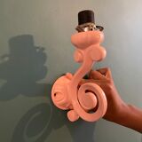Pink metal wall light