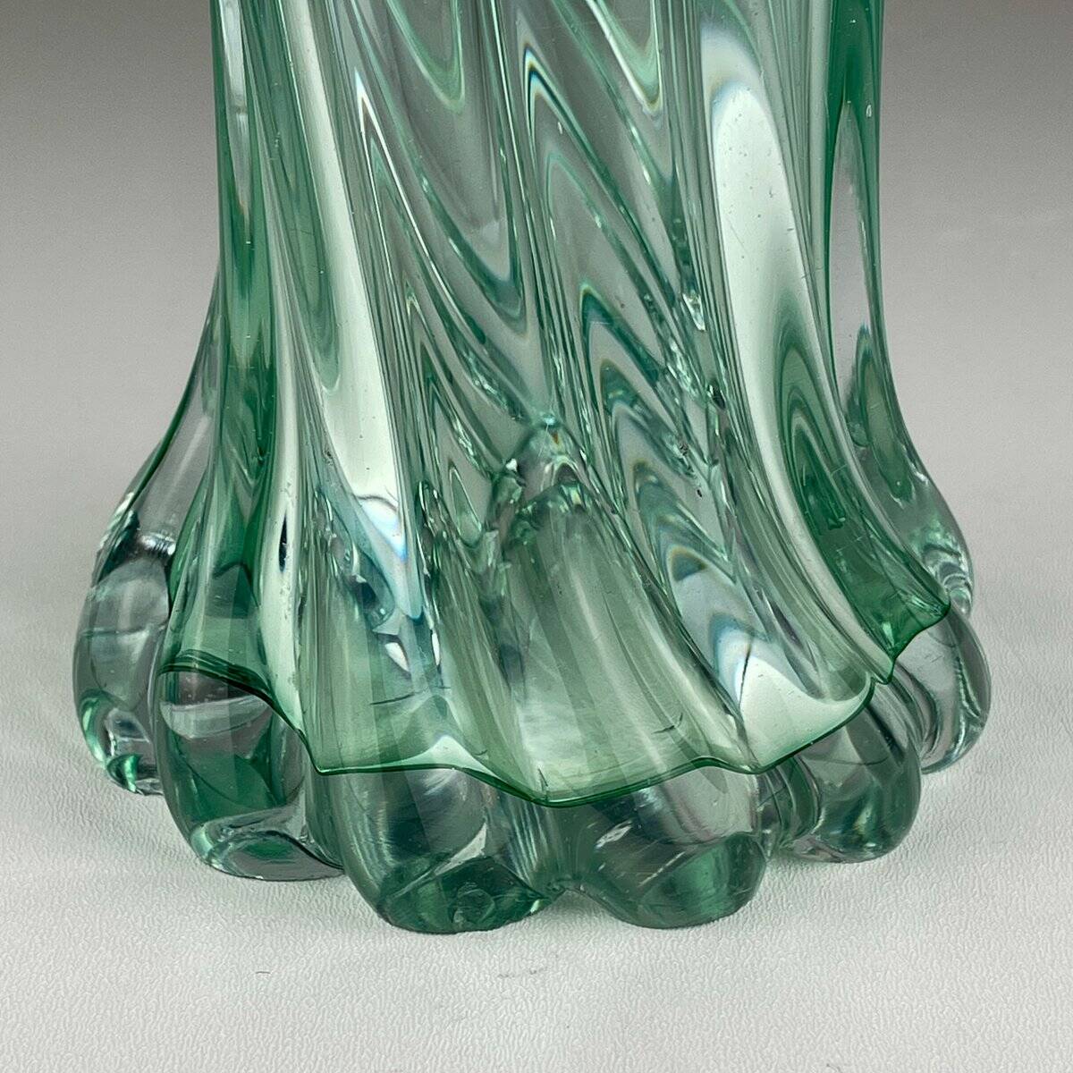 Vintage green Murano vase, Italy, 1970s