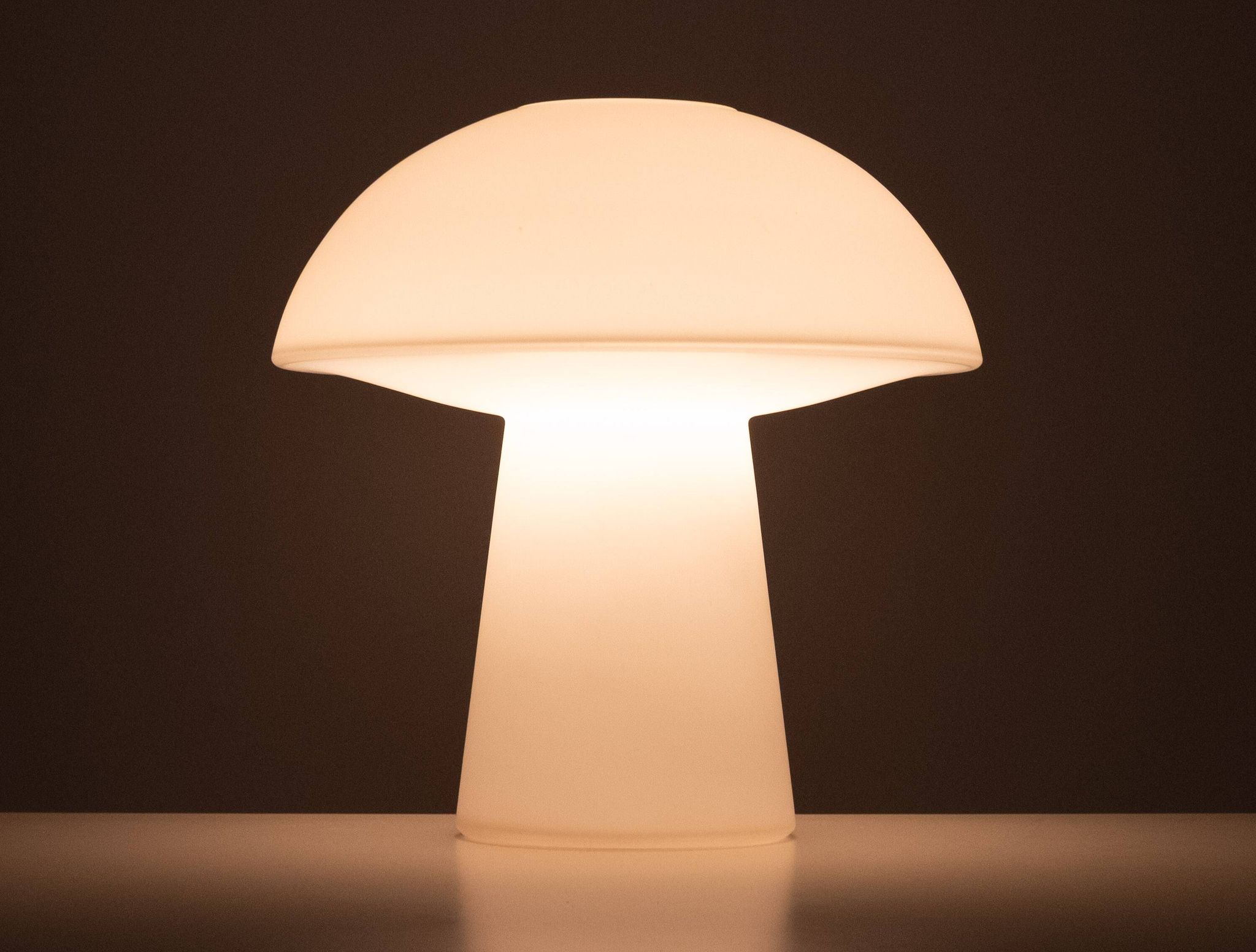 Large Mushroom Table lamp by Glasshutte Limburg Germany 1970s