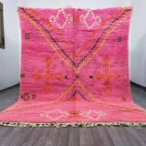 Incredible Moroccan pink rug, Beni Ourain rug 150/250cm