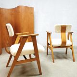 Vintage midcentury Dutch design arm chairs 1950s stoelen