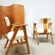 Vintage midcentury Dutch design arm chairs 1950s stoelen