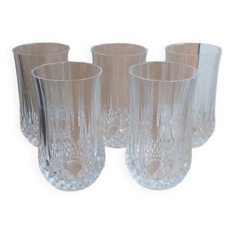 Set of 5 vintage crystal glasses