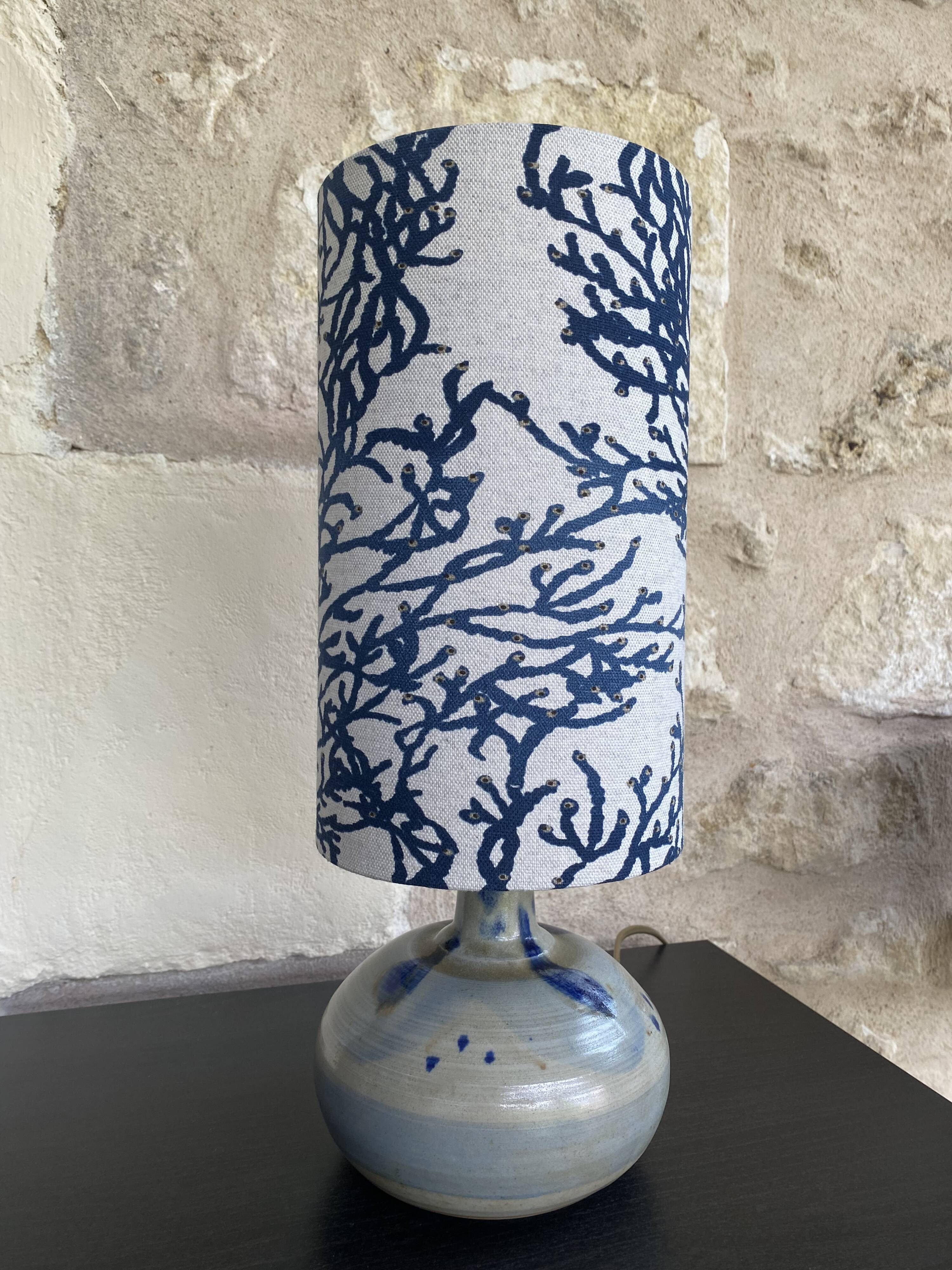 Vintage glazed stoneware lamp