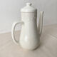 Coffee pot / teapot Sarreguemines France in white earthenware.