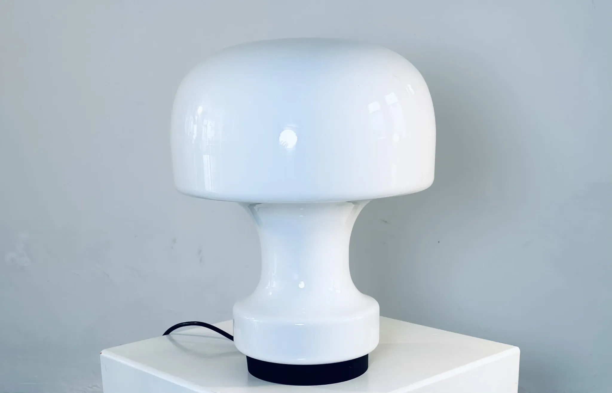A-743 Mushroom Lamp By Glashütte Limburg, Germany, 1970S