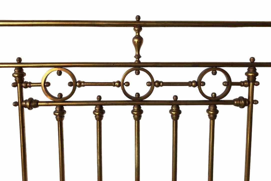 Early 20th century brass bed
