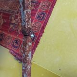 Large industrial metal and beech table