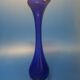 Vase bleu Murano vase soliflore meulé