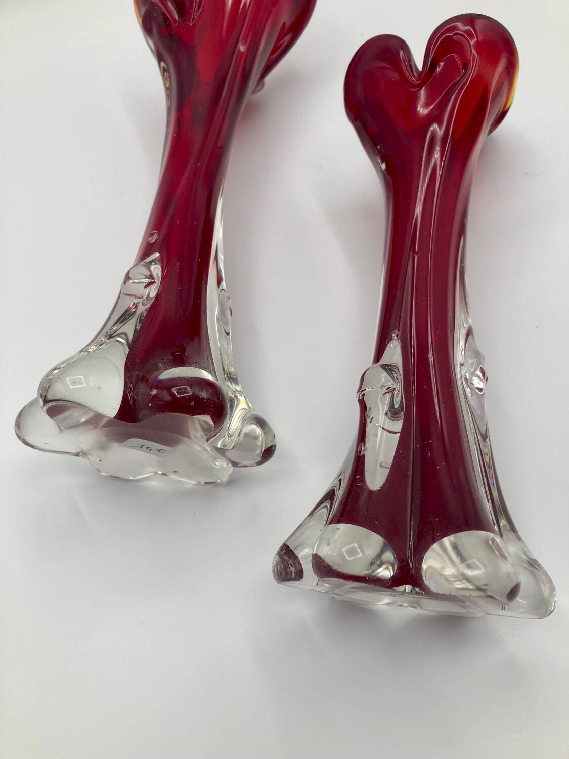 Duo soliflores verre soufflé