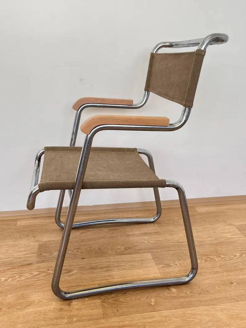 Karel ORT Chrome Bauhaus Chair by Hynek Gottwald - 1930