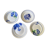 Set of 4 flat plates mismatched