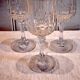 3 large crystal wine glasses in good condition