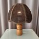 Vintage Woven Table Lamp – Wood & Rattan – 1970s