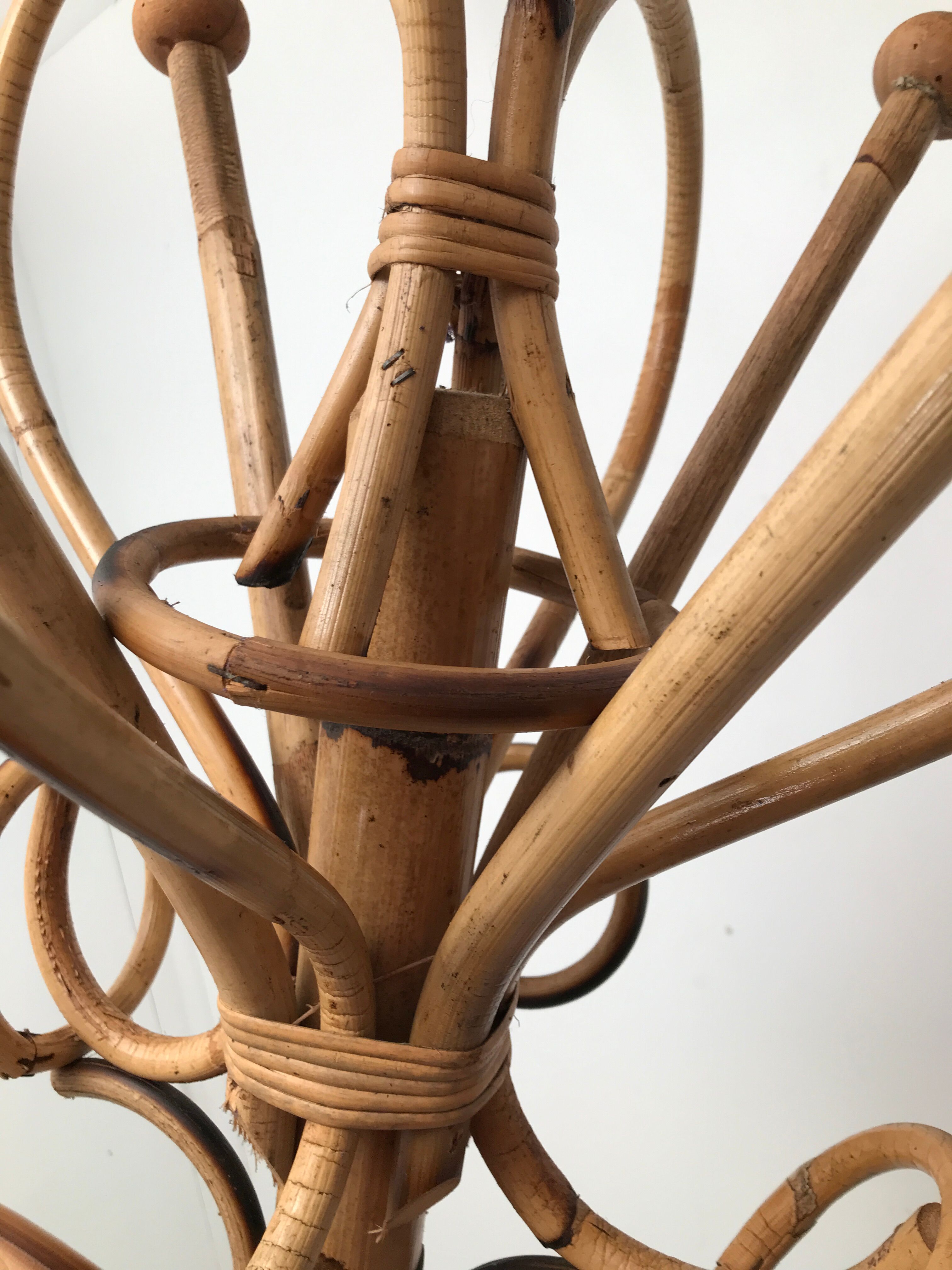 Bamboo parrot coat rack 50s-60s