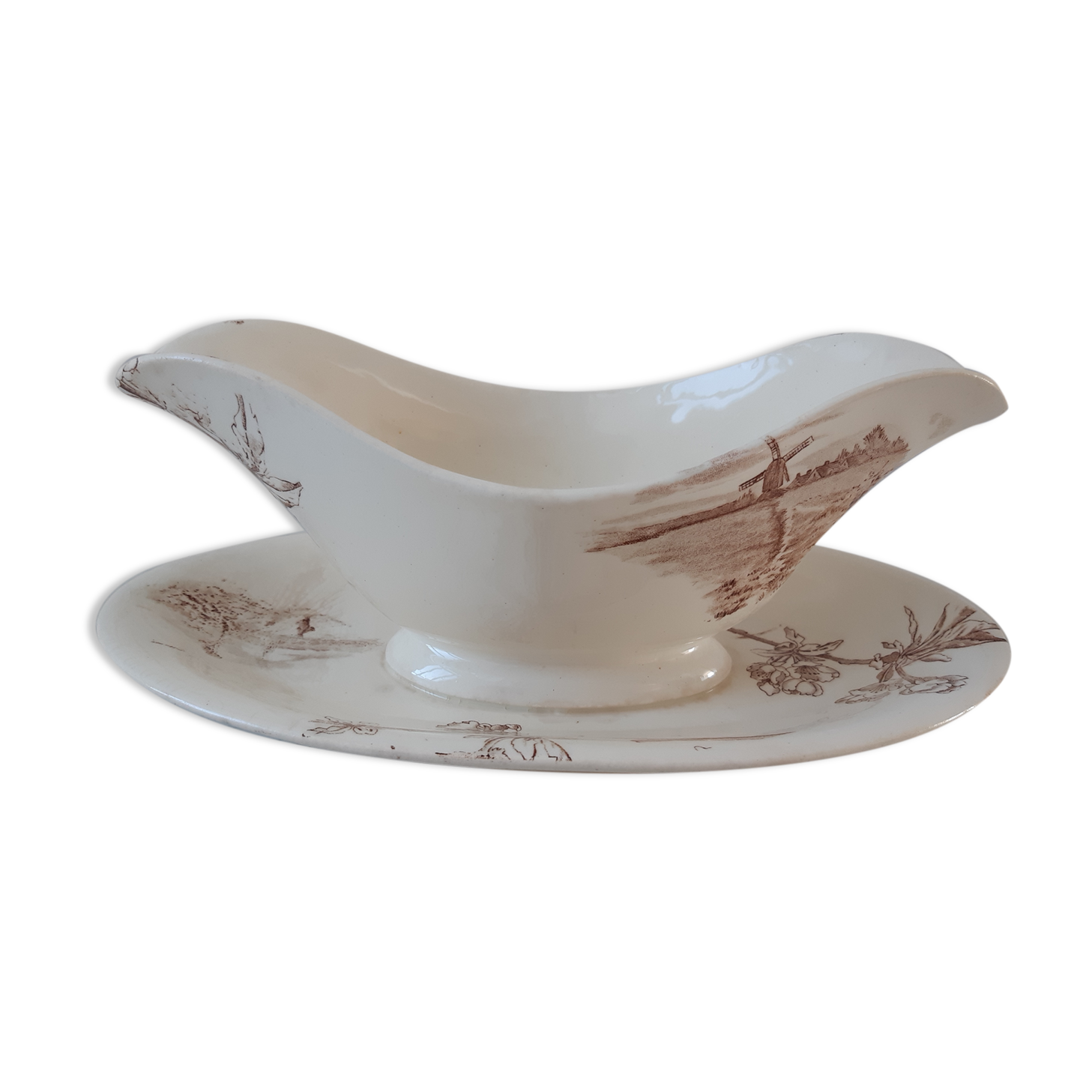 Saucière Creil and Montereau Terre de Fer XIXth century