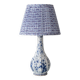 Antique Delft Style Blue and White Ceramic Table Lamp by Samson, circa 1880-1910