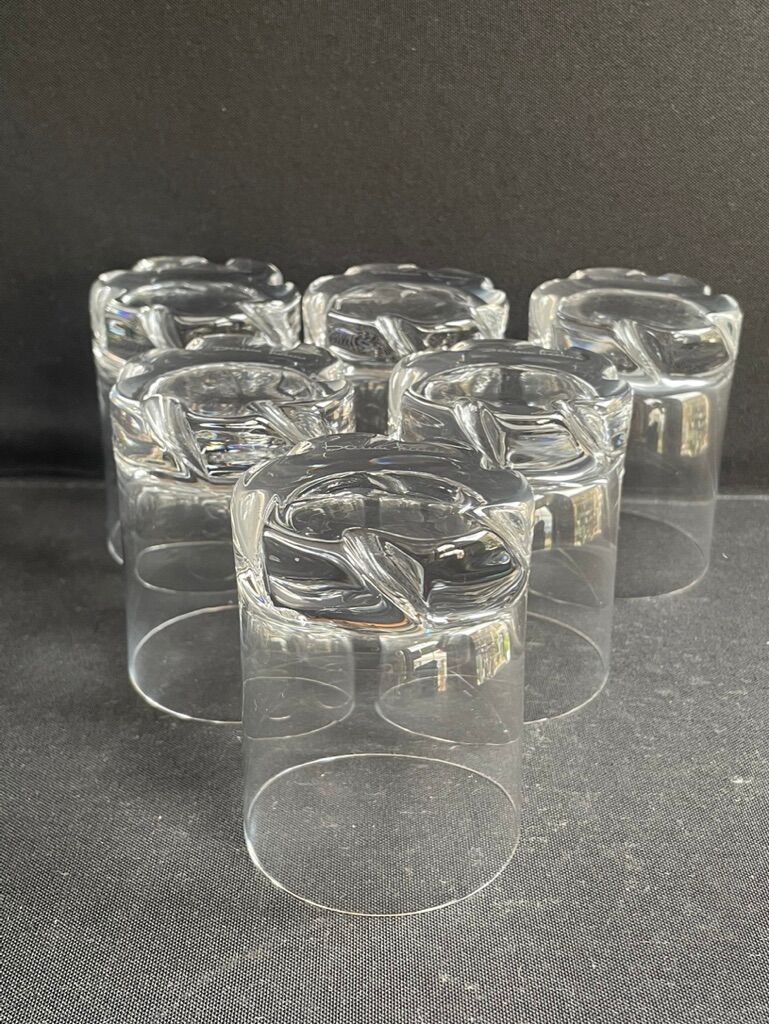 6 Daum wine glasses France Blanzey service