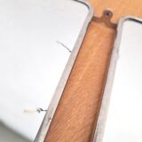 Vintage black triptych barber mirror