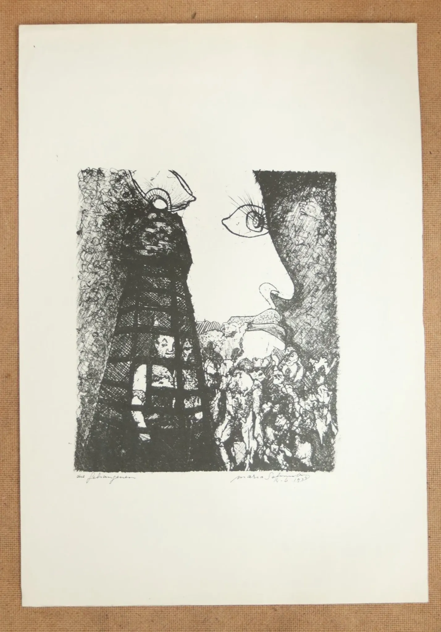 Print 'Die Gefangenen' – Maria Schneider, 1973
