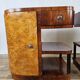 Pair of Art Decò bedside tables in walnut and thuja