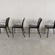 Vintage black leather dining chairs by Arrben, 1980s