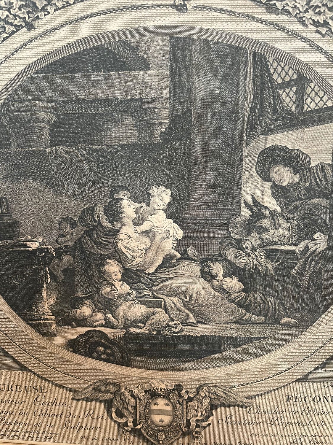 Print of Happy fertility according to Fragonard