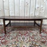 Table basse scandinave en acajou à double plateau