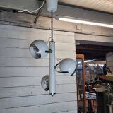 Vintage eyeball pendant chandelier with 3 lacquered reflectors